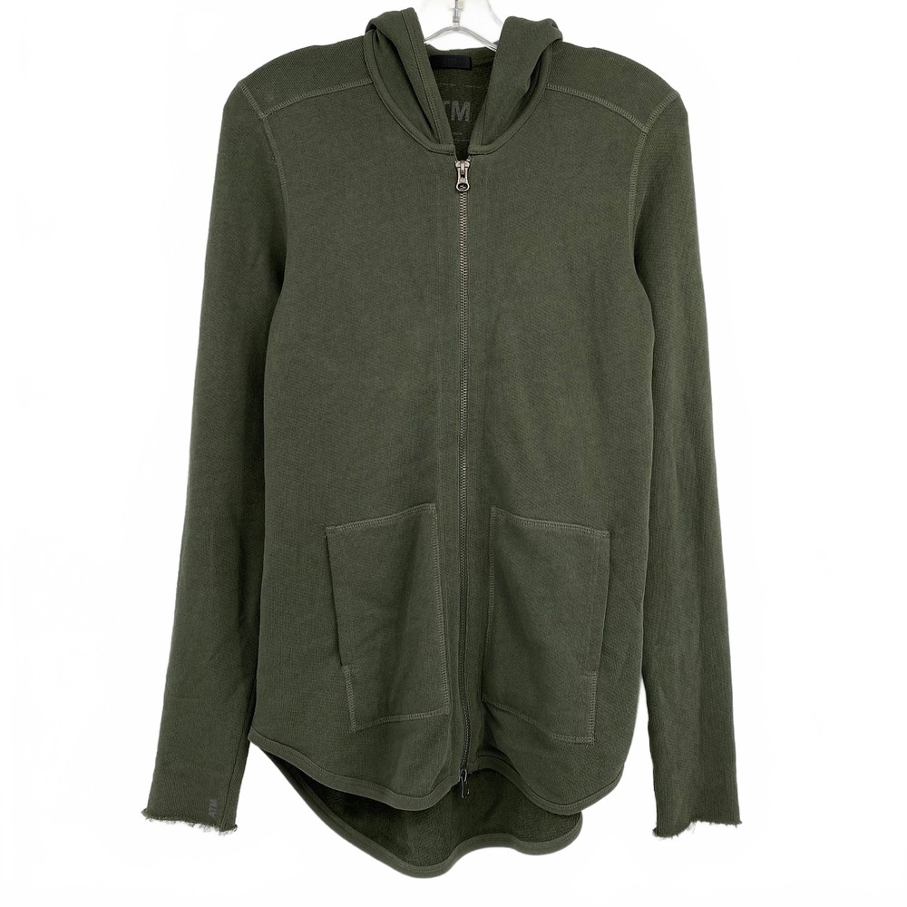 ATM Anthony Thomas Melillo Green Knit Zip-Up Sweatshirt | Womens XS